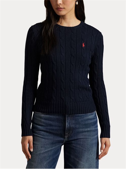 Cable knit sweater with logo RALPH LAUREN | 211971869008
